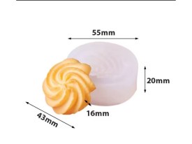 Molde silicona galletita danesa mini espiral